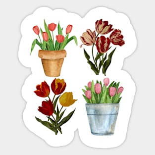 Tulip Positive Collage Flora Vintage Since Sticker